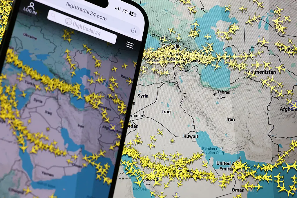 Flights in the area have been heavily affected (Jakub Porzycki/NurPhoto via Getty Images)