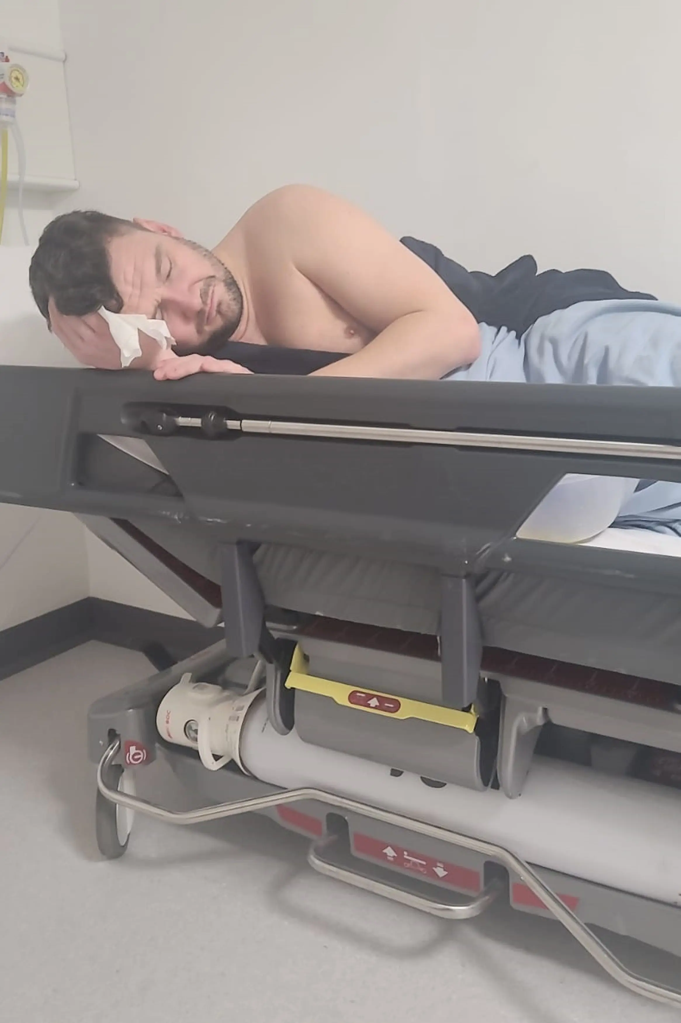 He says he collapsed on Christmas Day.