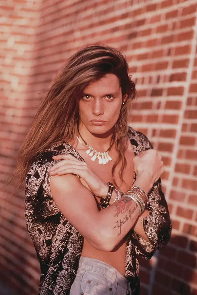 Applegate said she couldn't keep her eyes off Sebastian Bach (Ebet Roberts/Redferns/Getty Images)