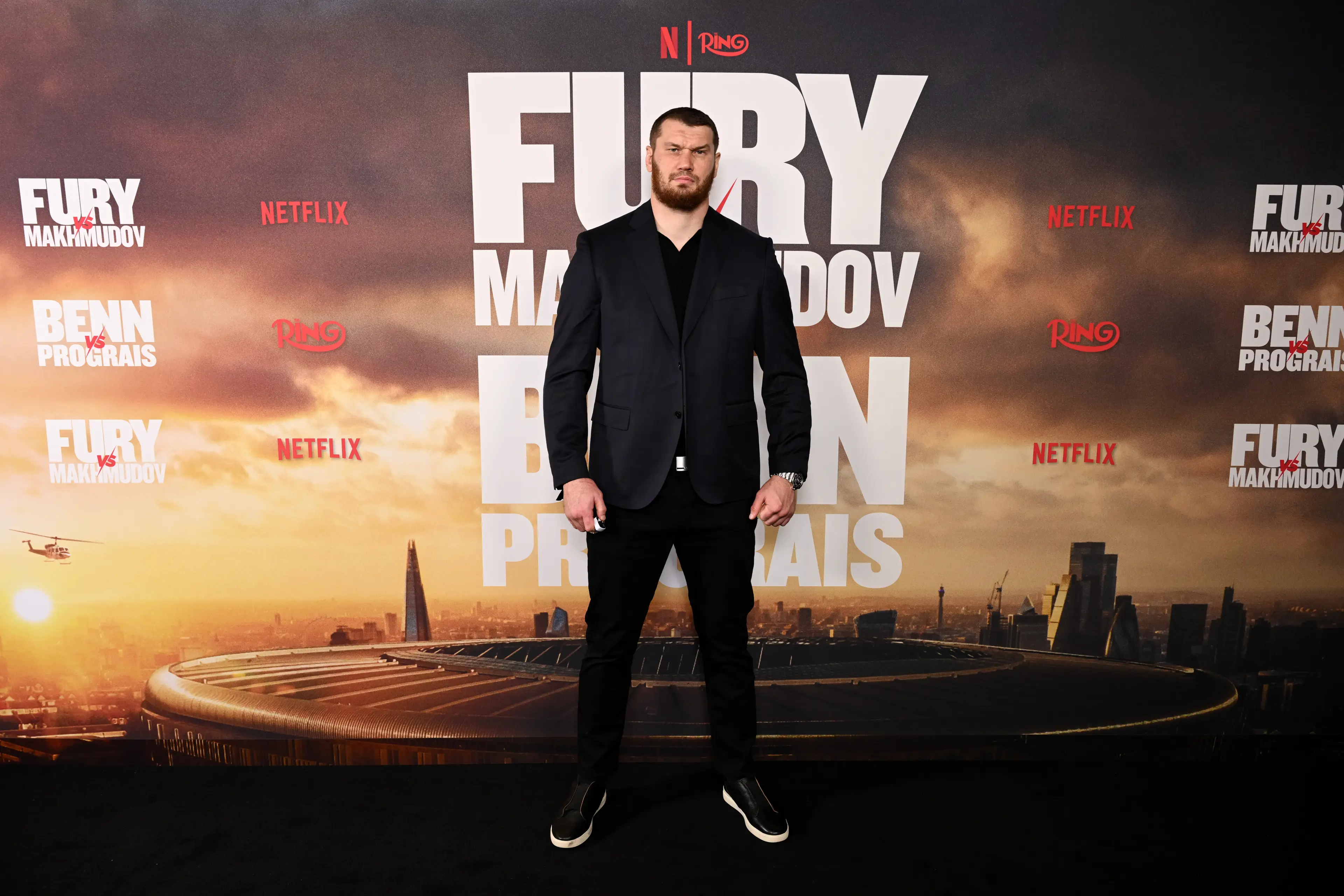 Arslanbek Makhmudov will be looking to earn a huge payday by winning his biggest fight to date (Jeff Spicer/Getty Images for Netflix)