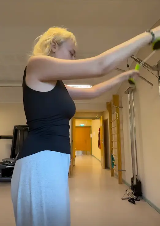 The model has been posting about her rehab journey (Instagram/@mariia.kovalchuuk)