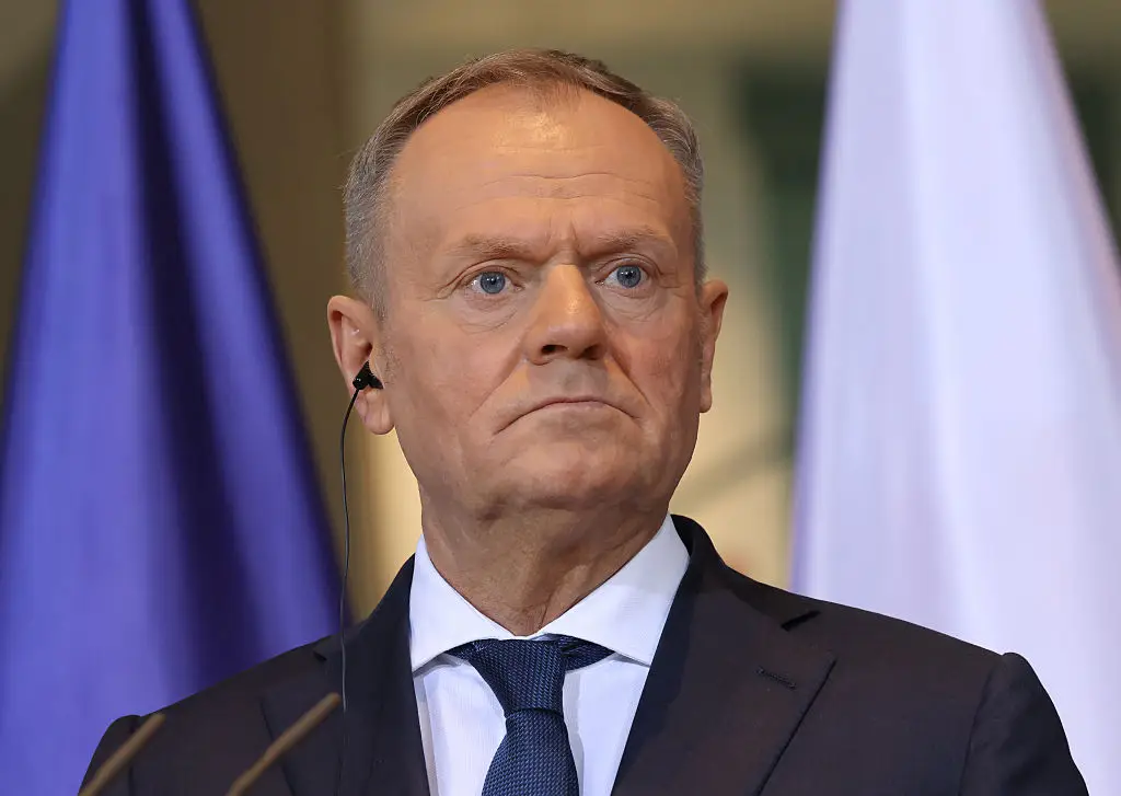 Polish Prime Minister Donald Tusk once again rushed to Ukraine's defence (Sean Gallup/Getty Images)