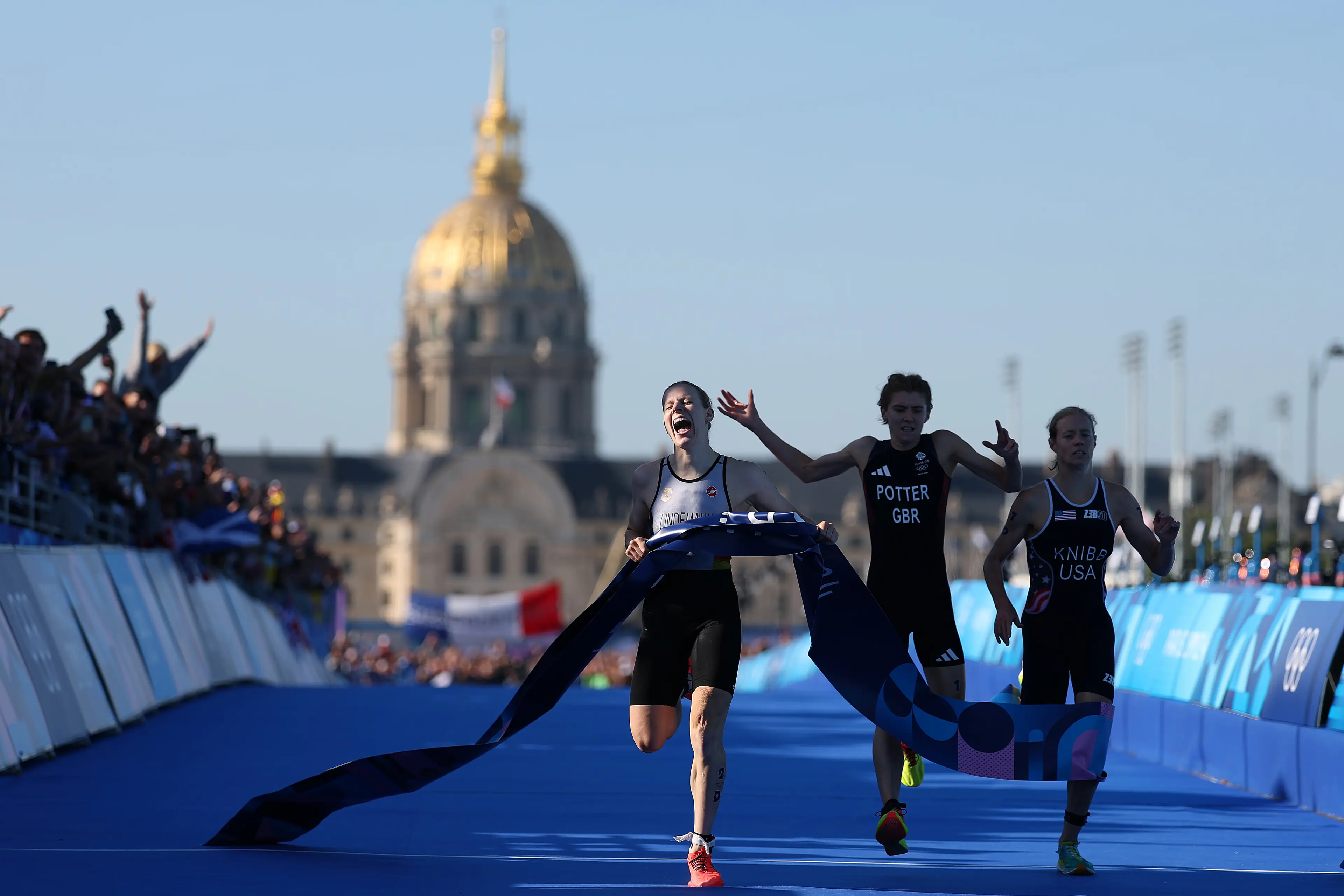 So close for silver and bronze. (Al Bello/Getty Images)