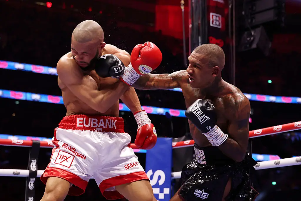 Chris Eubank Jr was 'touch and go' in hospital after his points decision victory against Conor Benn, according to his father (Richard Pelham/Getty Images)