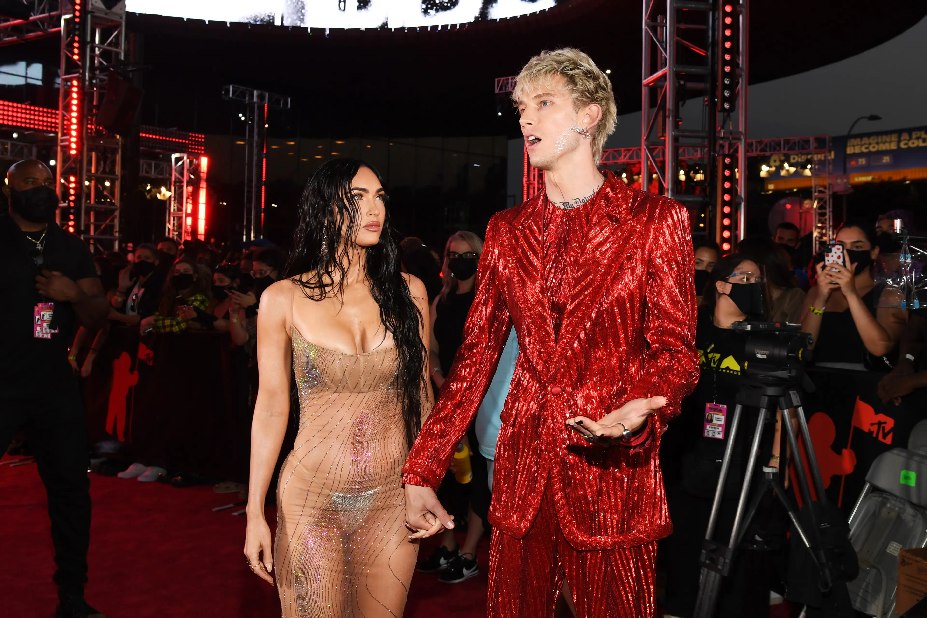 The music star clashed with McGregor on the red carpet at the 2021 MTV Video Music Awards (Kevin Mazur/MTV VMAs 2021/Getty Images for MTV/ ViacomCBS)