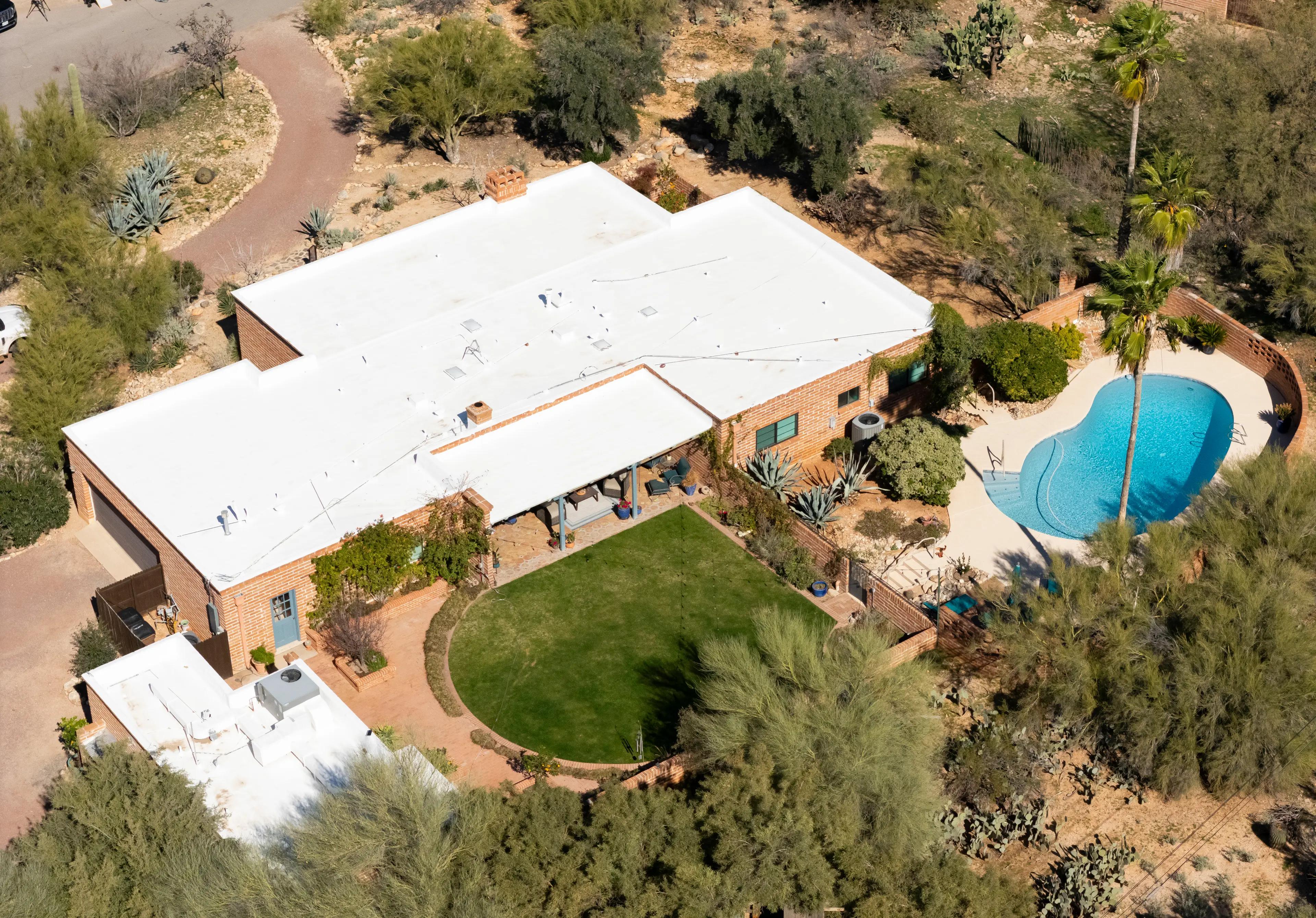 An aerial view of the missing 84-year-old's home in Tucson, Arizona (Rebecca Noble/Getty Images)