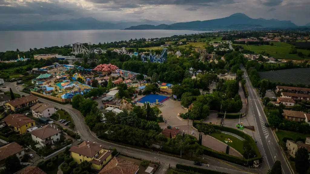 Gardaland boasts a stunning backdrop.