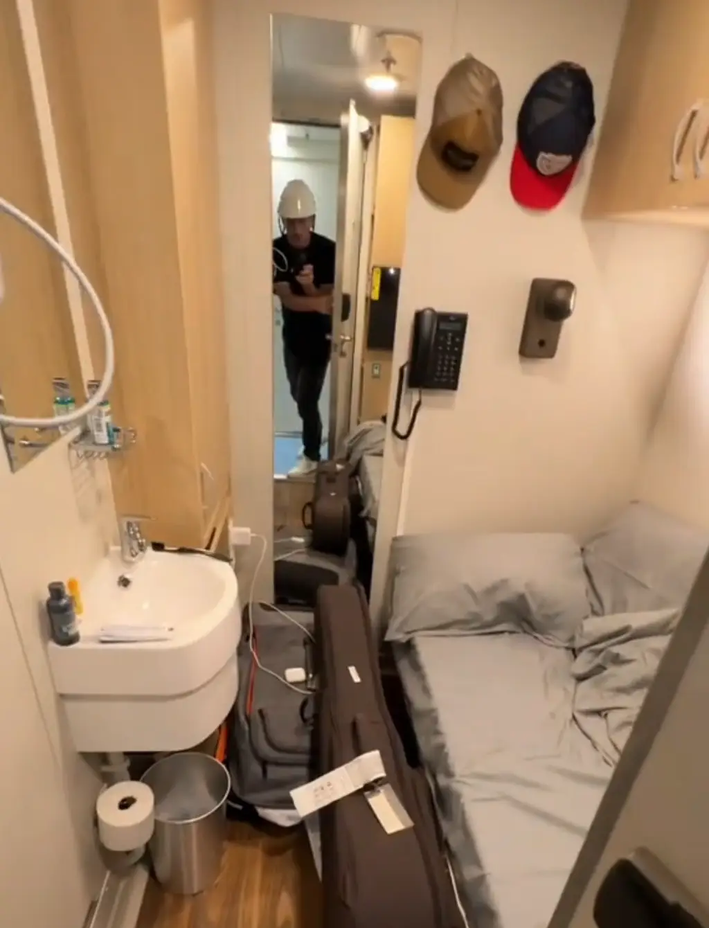 Wow, that's small (TikTok / @bryanjamescruises)