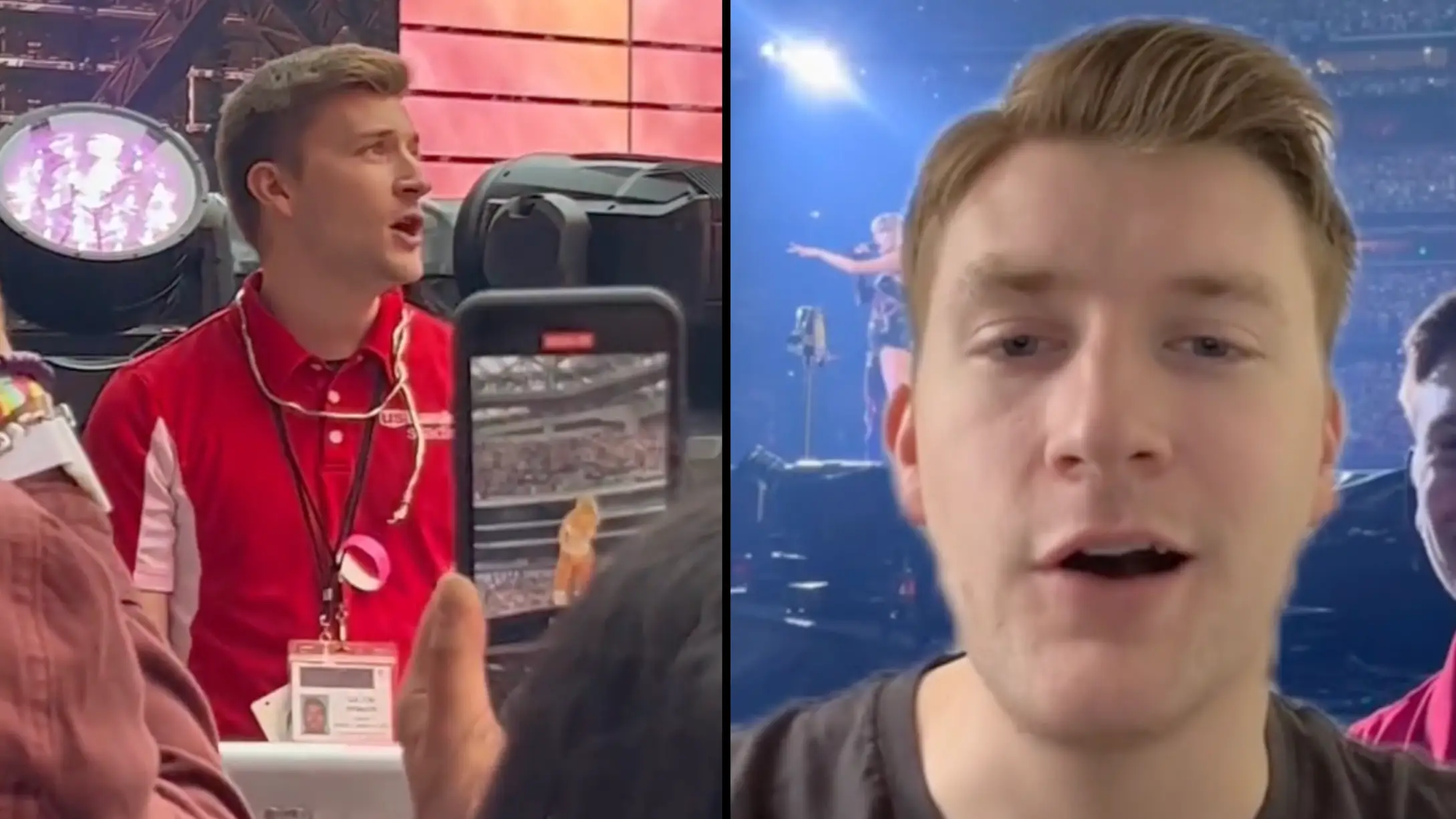 Security guard claims he got sacked for his actions at Taylor Swift concert