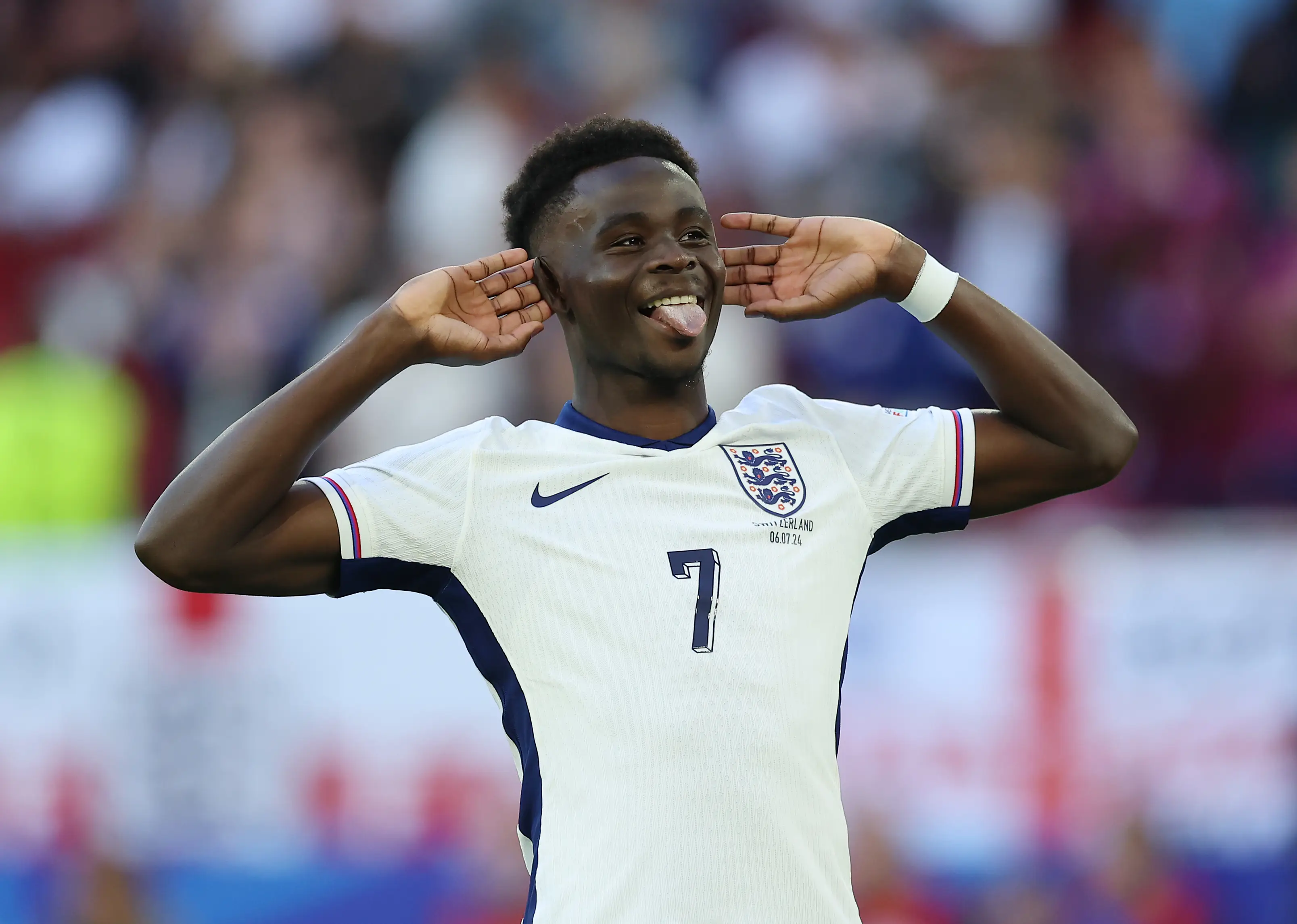 Will newly crowned Premier League champion Bukayo Saka win England the World Cup? (Richard Pelham/Getty Images)