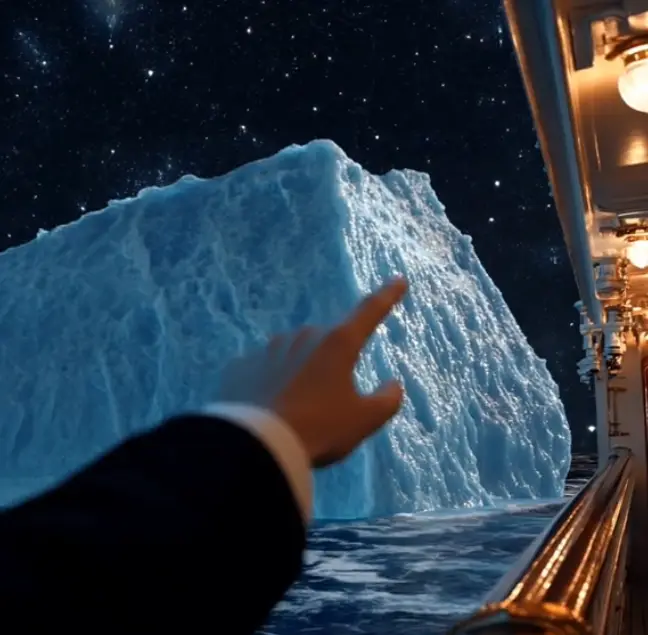 "Iceberg off the port side!" (TikTok/@timetravellerpov)
