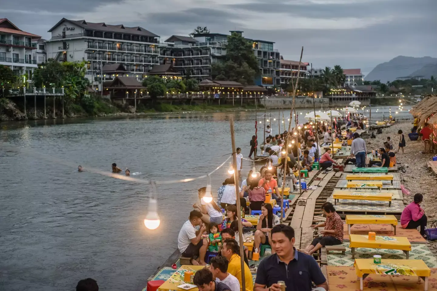 Vang Vieng is a popular tourist destination, though many have warned visitors to steer clear of 'free' shots (Oleksandr Rupeta/NurPhoto via Getty Images)
