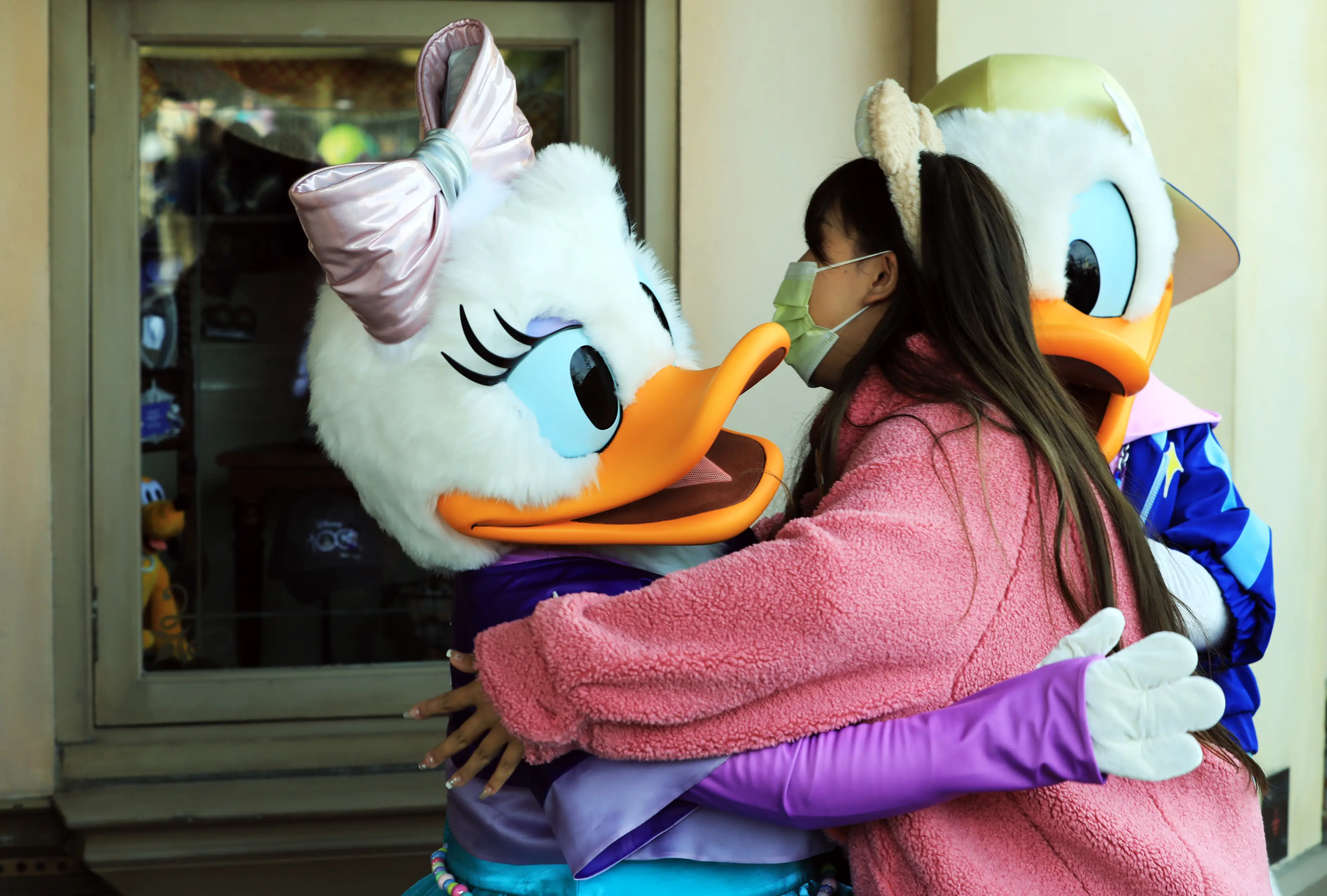 The characters allow kids to cuddle them for as long as they like (Tang Yanjun/China News Service/VCG via Getty Images)