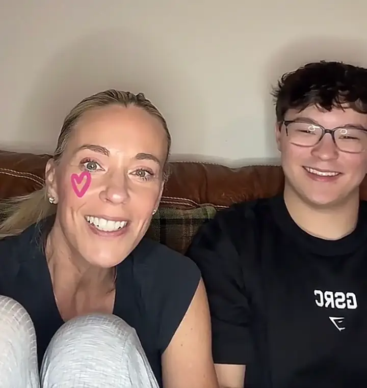 Aaden joined his mum on a TikTok live last year. (kate.gosselin/TikTok)