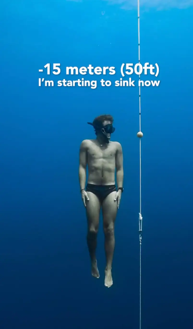 The diver highlighted how dangerous free diving is as a sport (Reddit)