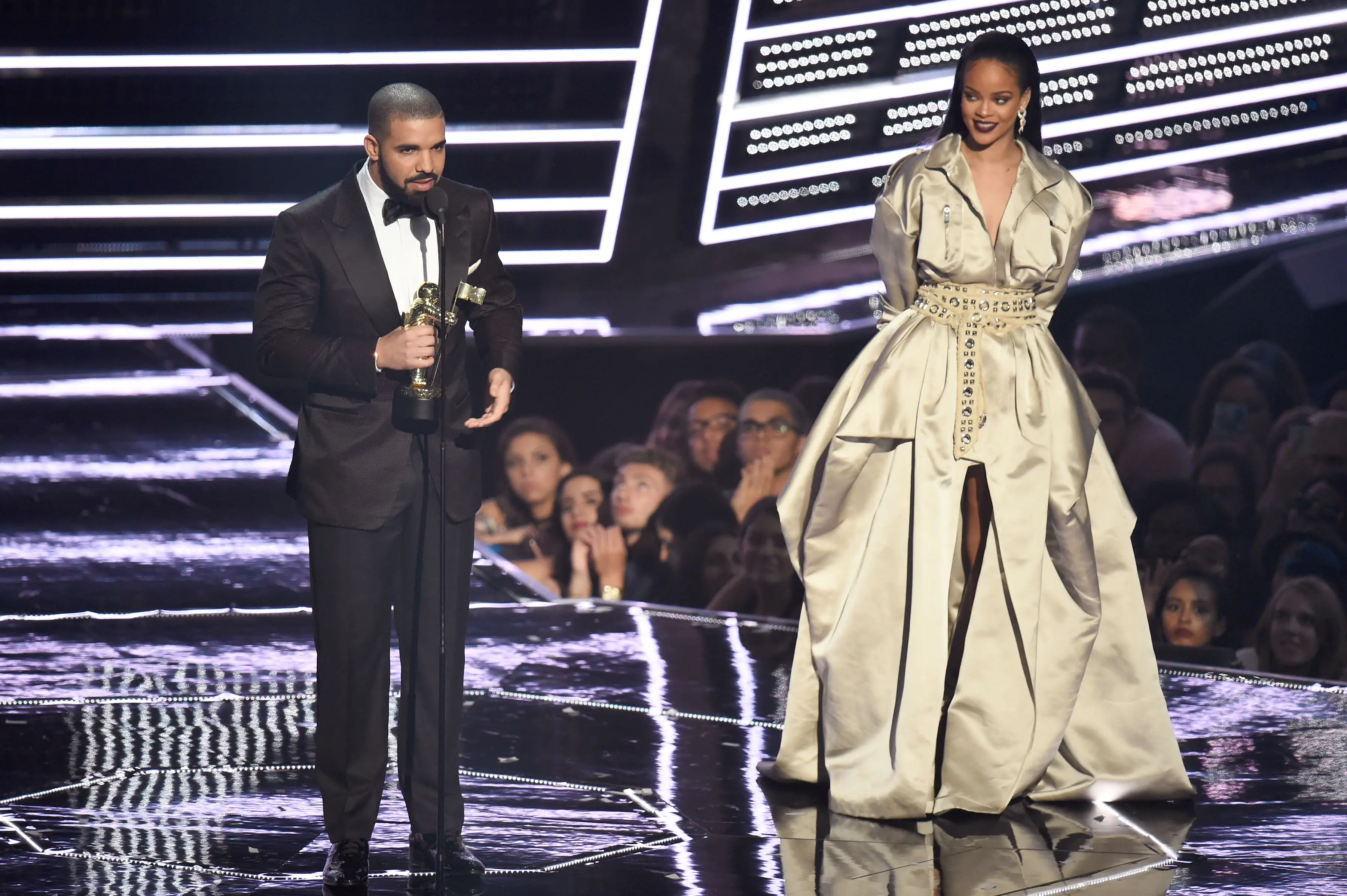 Drake previously told the world he had been 'in love' with A$AP Rocky's partner Rihanna since he was 22 (Michael Loccisano/Getty Images)