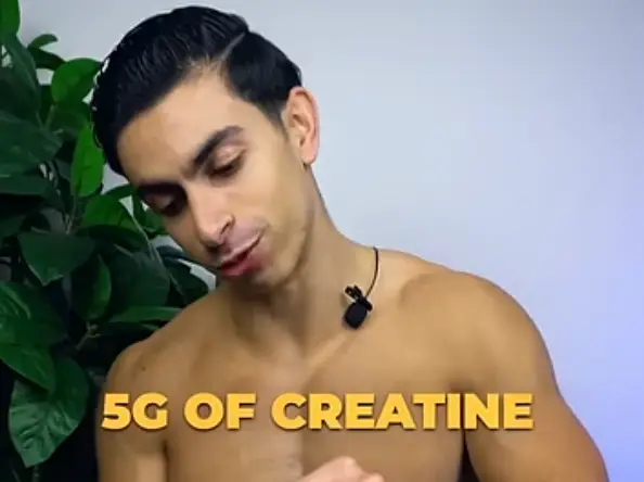 The YouTuber took 5g of creatine every day for 30 days (YouTube/ iWannaBurnFat)