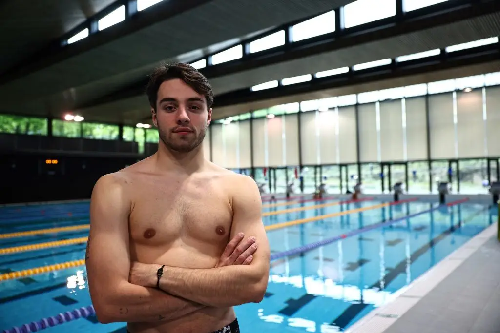 French diver Jules Bouyer is competing at the Paris 2024 Olympic Games. (ANNE-CHRISTINE POUJOULAT/AFP via Getty Images)