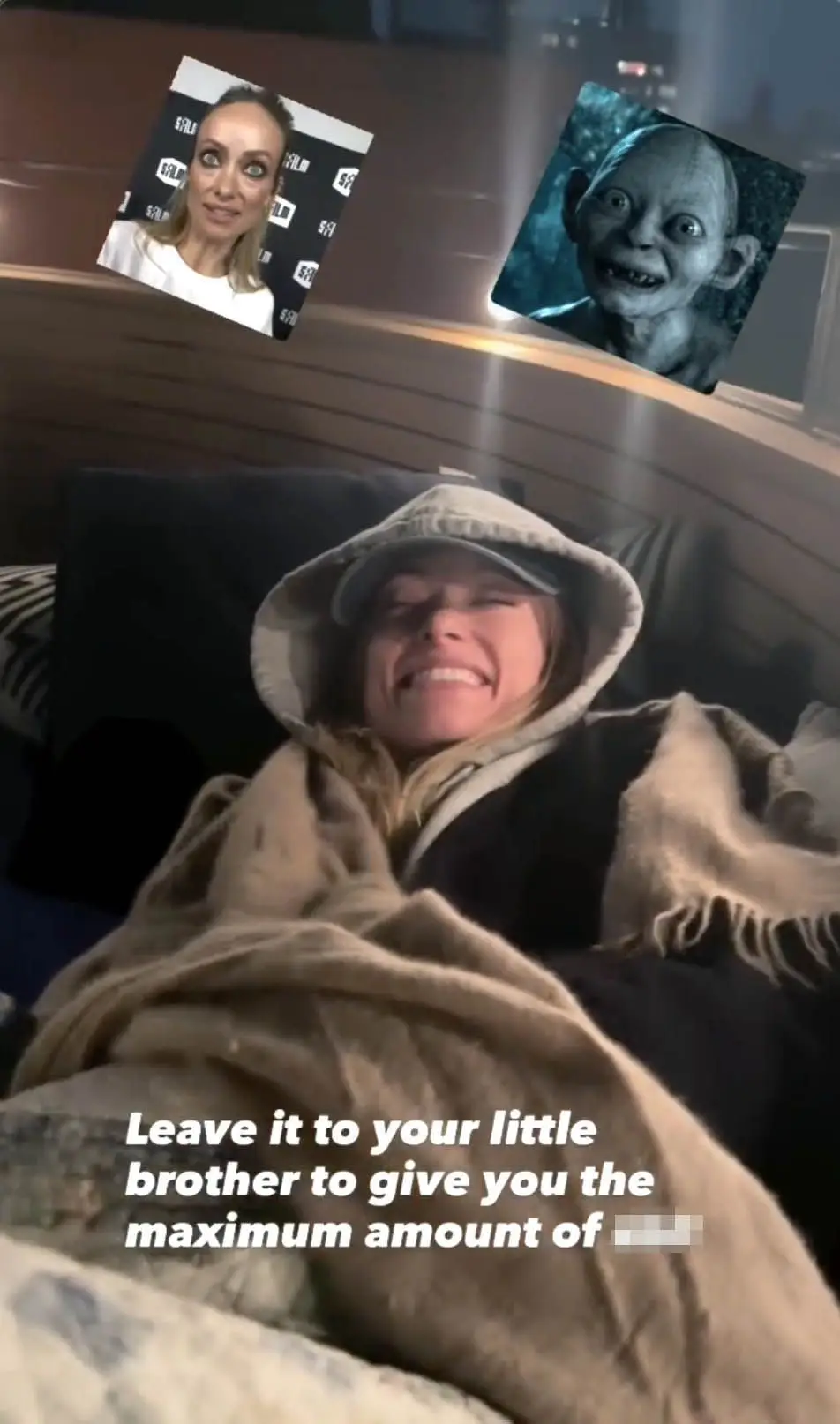 Wilde joked that she's received the 'maximum amount of s**t' from her brother over the Gollum comparisons (Instagram/@oliviawilde)