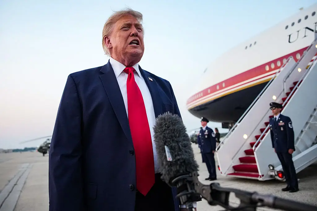 Donald Trump says his new plane will be 'maxed out' to improve its defensive capabilities (Andrew Harnik/Getty Images)