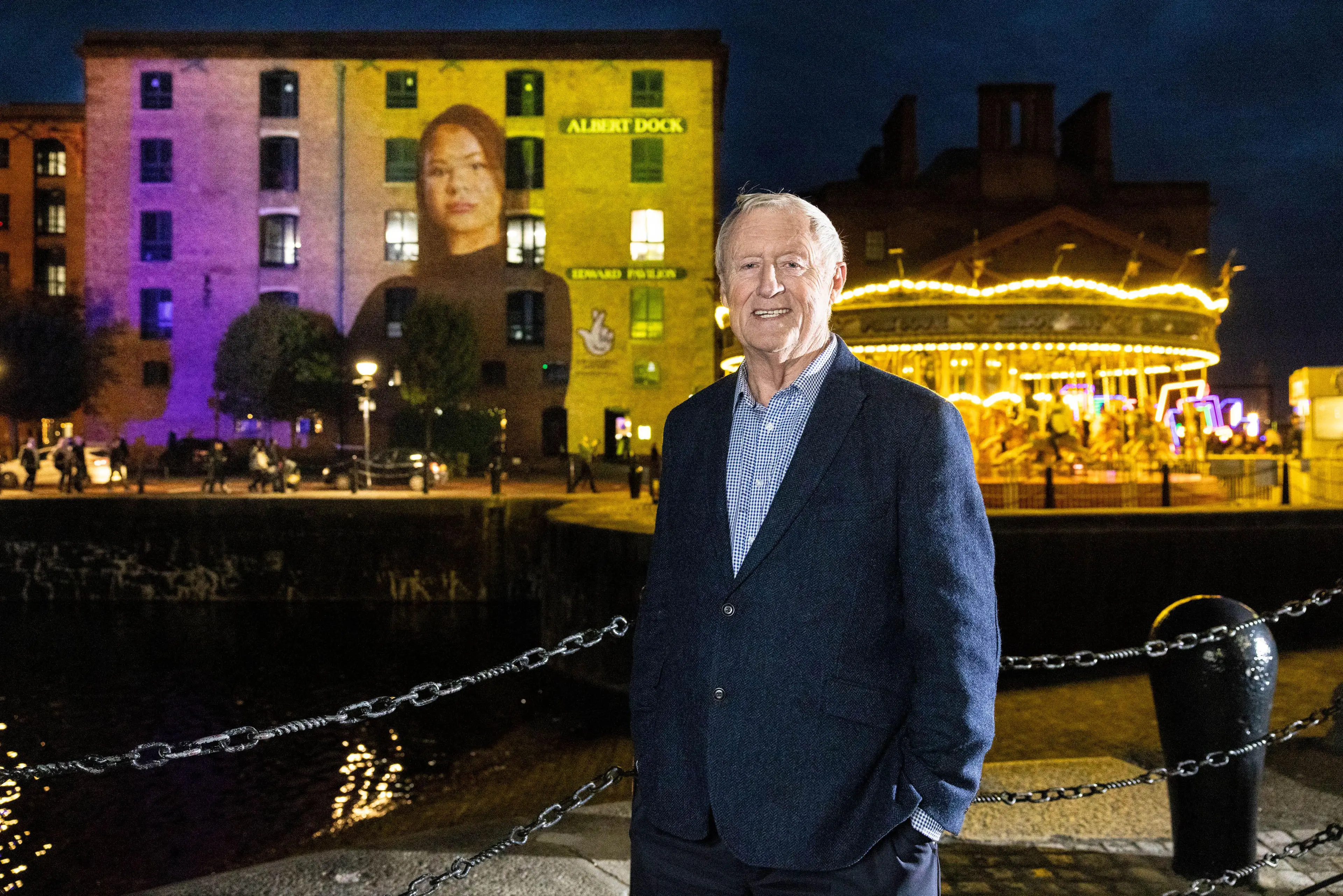 Tarrant unveiled a portrait of a Ukrainian caseworker in Liverpool this year.