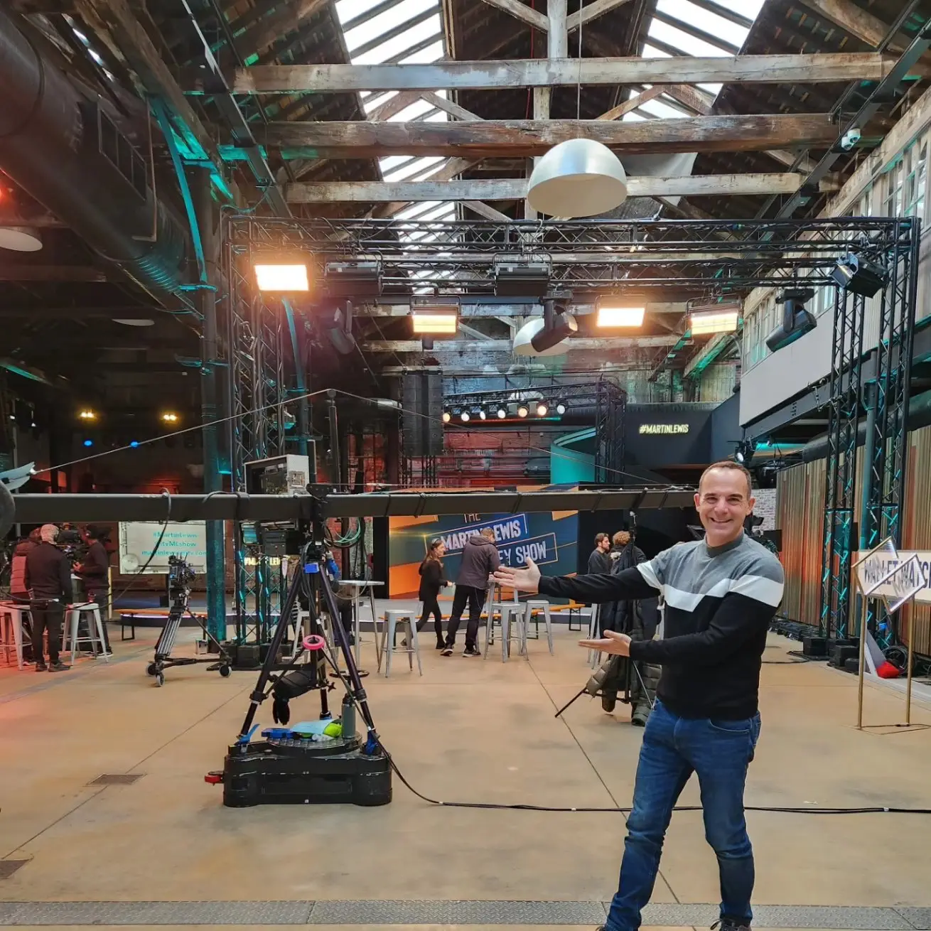 Martin Lewis on his The Martin Lewis Money Show set.