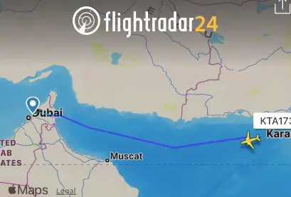 Flight data appears to show the aircraft's last moments (Flightradar24/X)