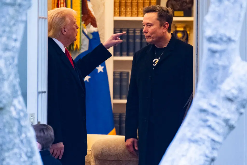 Elon Musk appears to have broken rank with Donald Trump (ROBERTO SCHMIDT/AFP via Getty Images)
