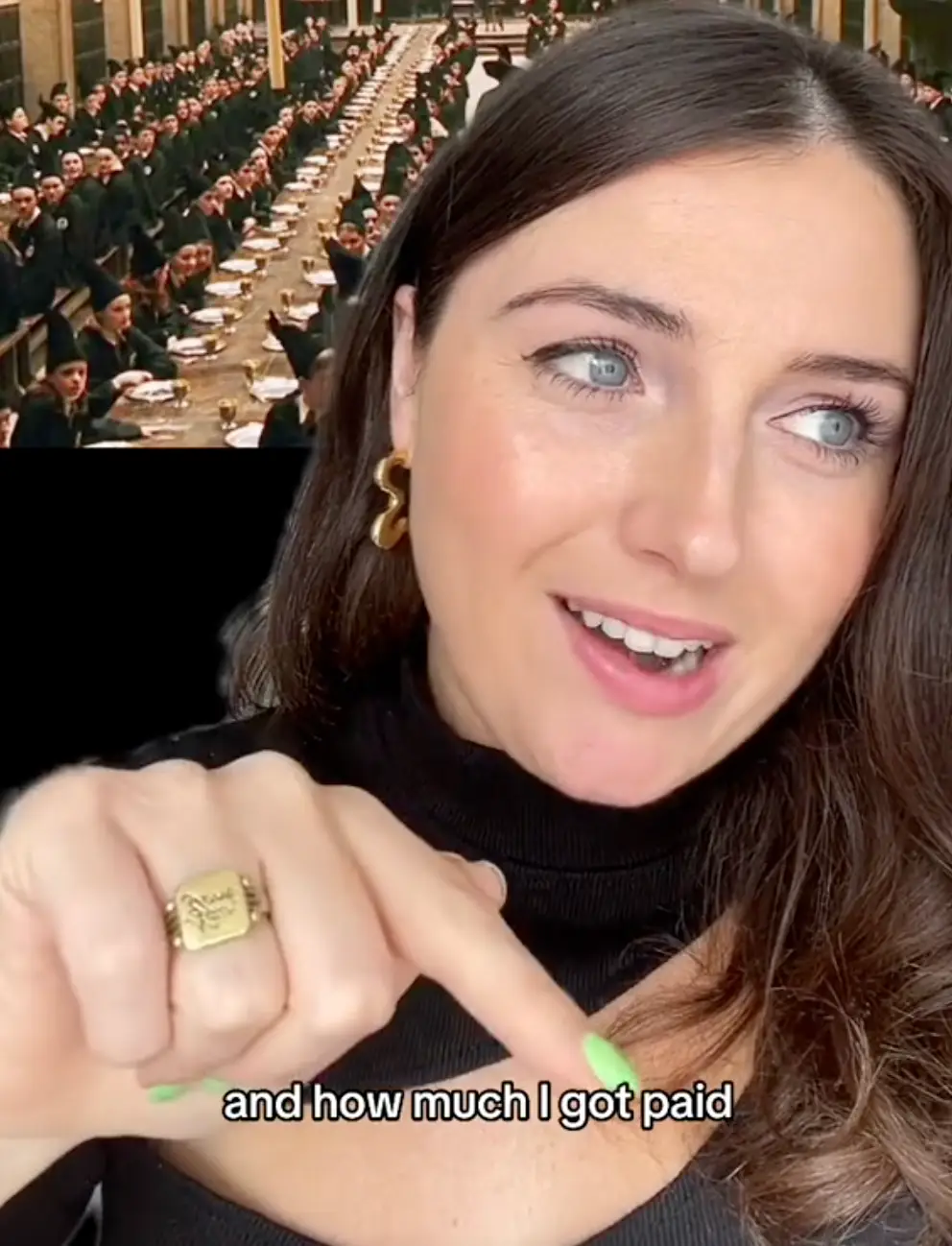 Her earnings doubled when she was given a proper role. (Tiktok/Samanthaclinch)