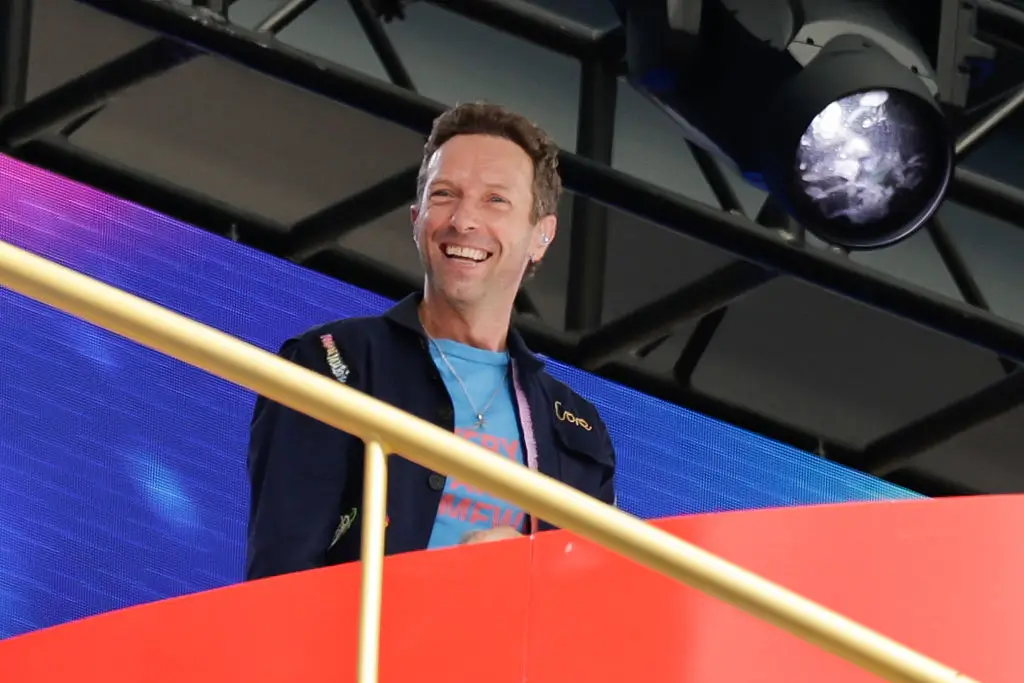 Chris Martin made a joke about the pair (Rich Graessle/Icon Sportswire via Getty Images)