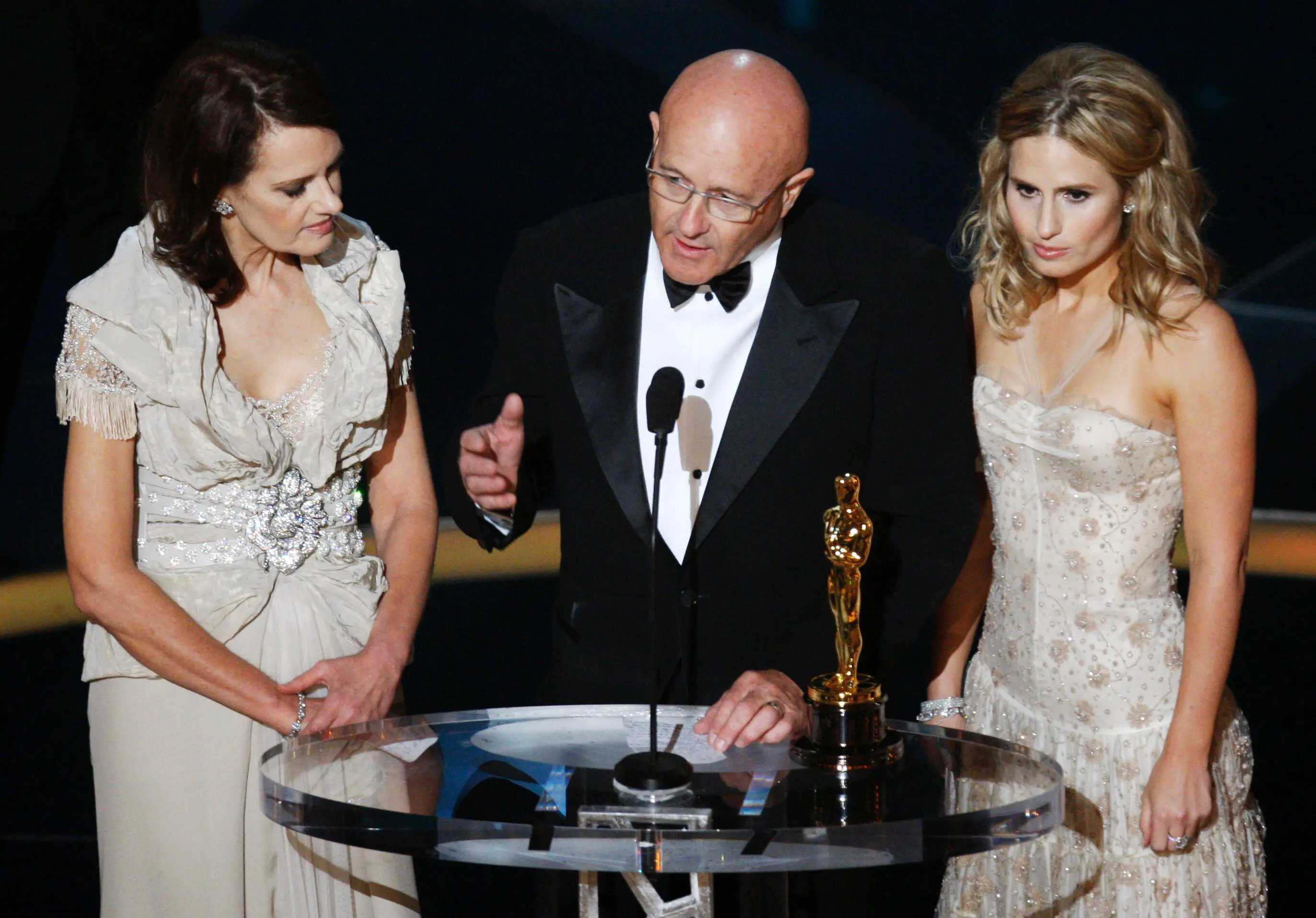 Heath Ledger's Oscar was collected by mother Sally, father Kim and sister Kate.
