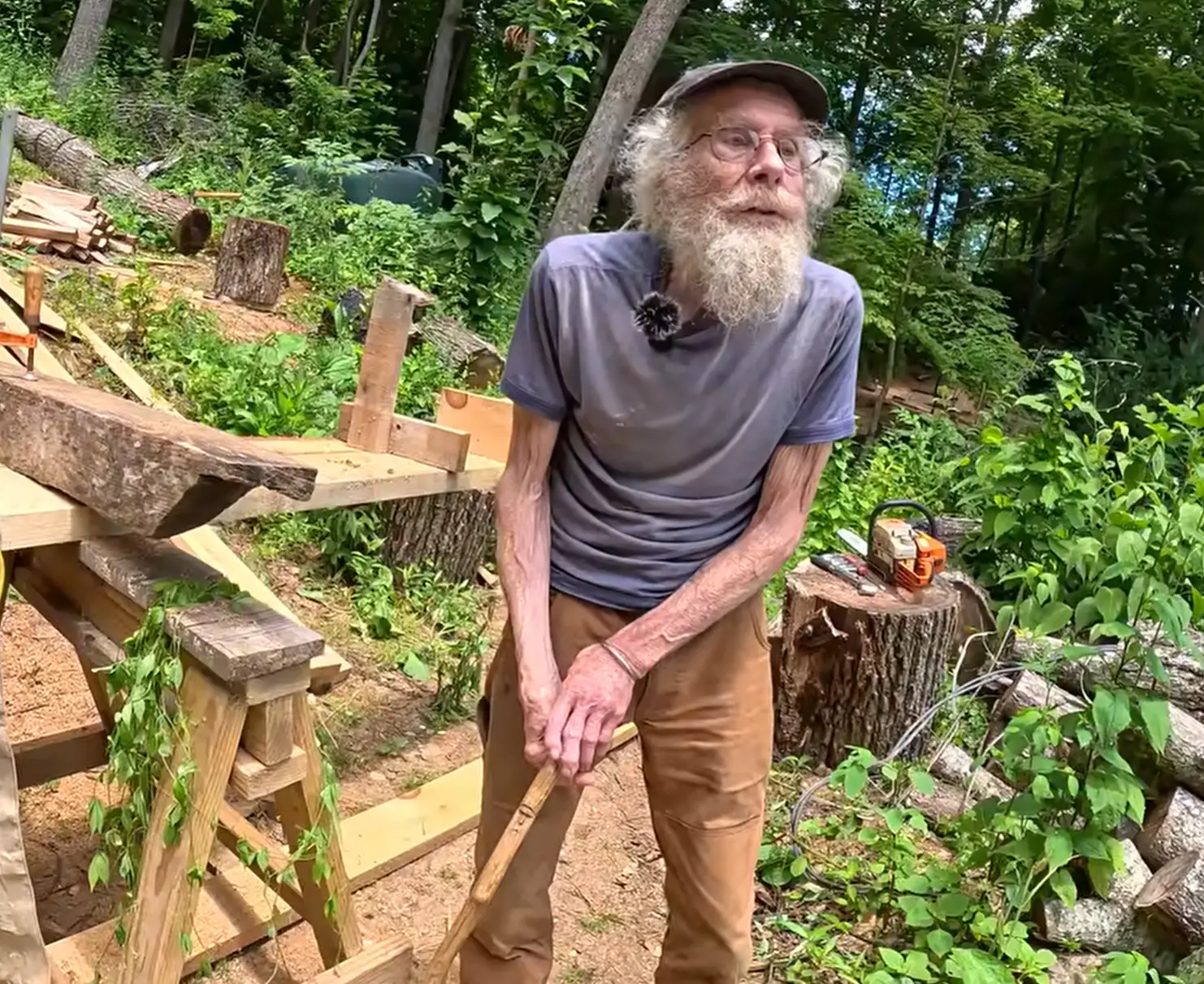 He had his home and garden, and people would come and live in his garden and help him grow it. (YouTube/Peter Santenello)