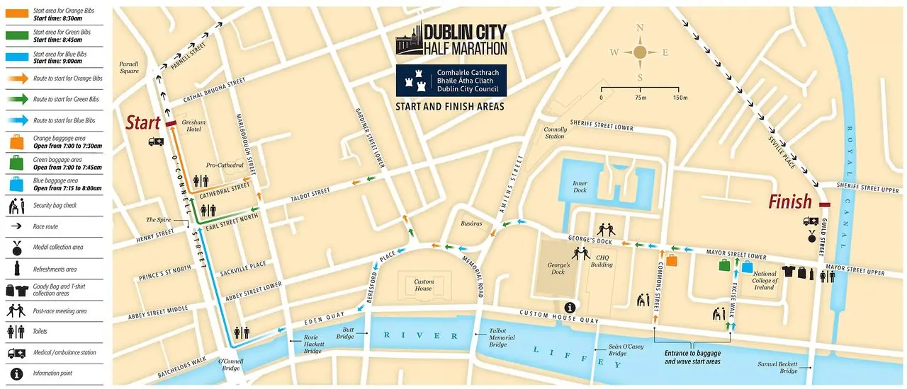 Dublin City Marathon Route