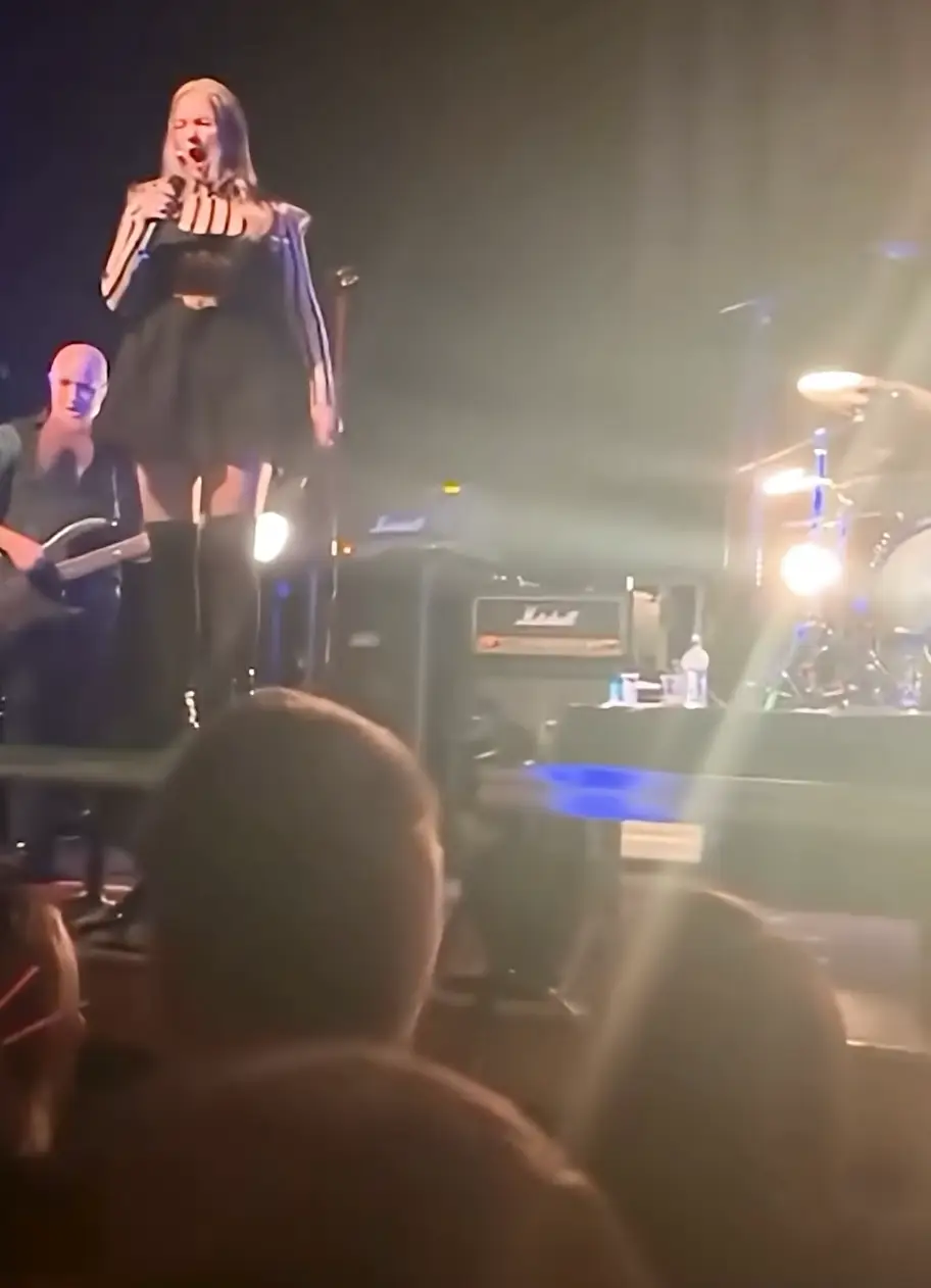 "Is someone sick?" Devilskin singer Jennie Skulander asked the crowd as she stopped the gig (X)