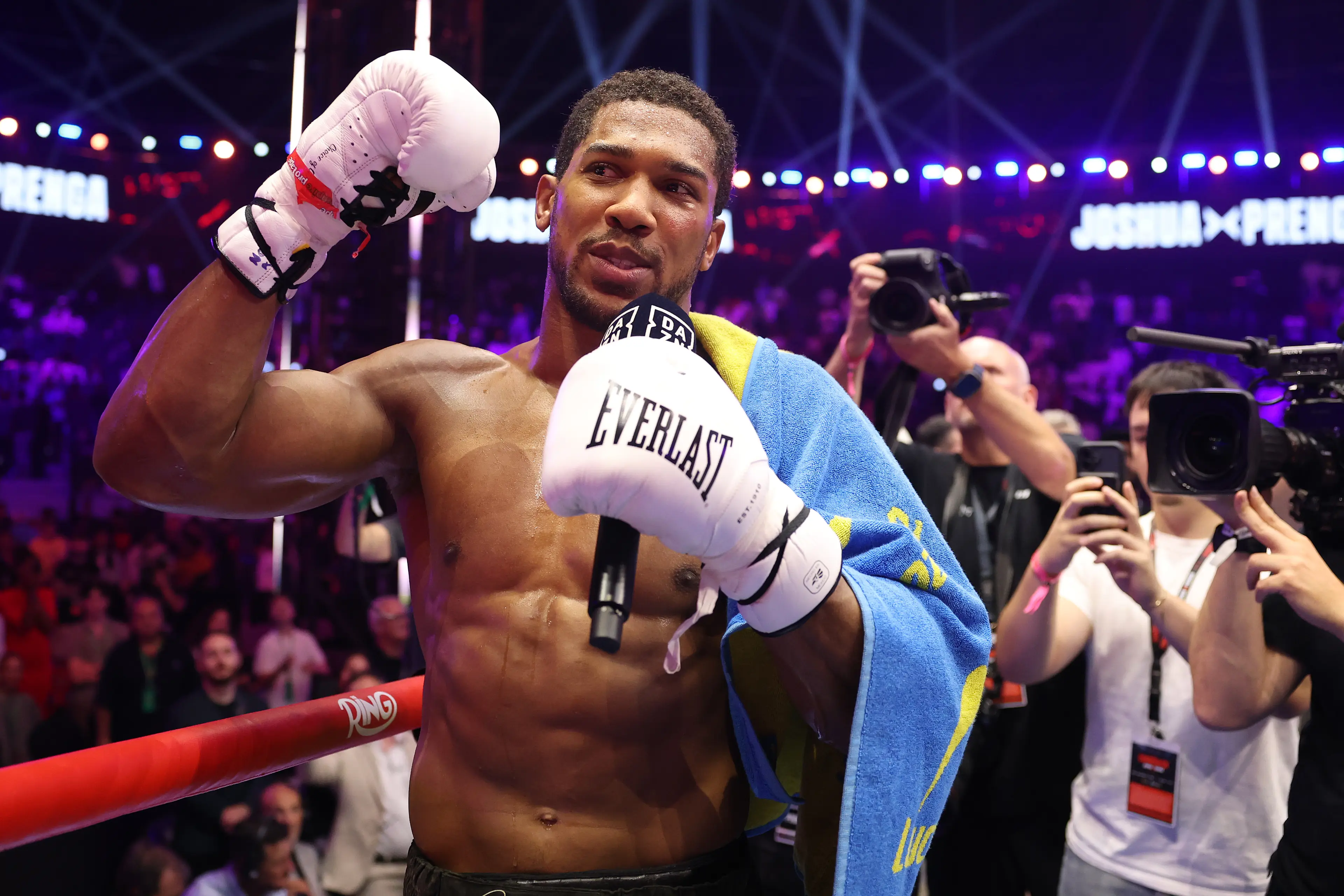 Joshua won his eagerly-anticipated comeback bout (Richard Pelham/Getty Images)