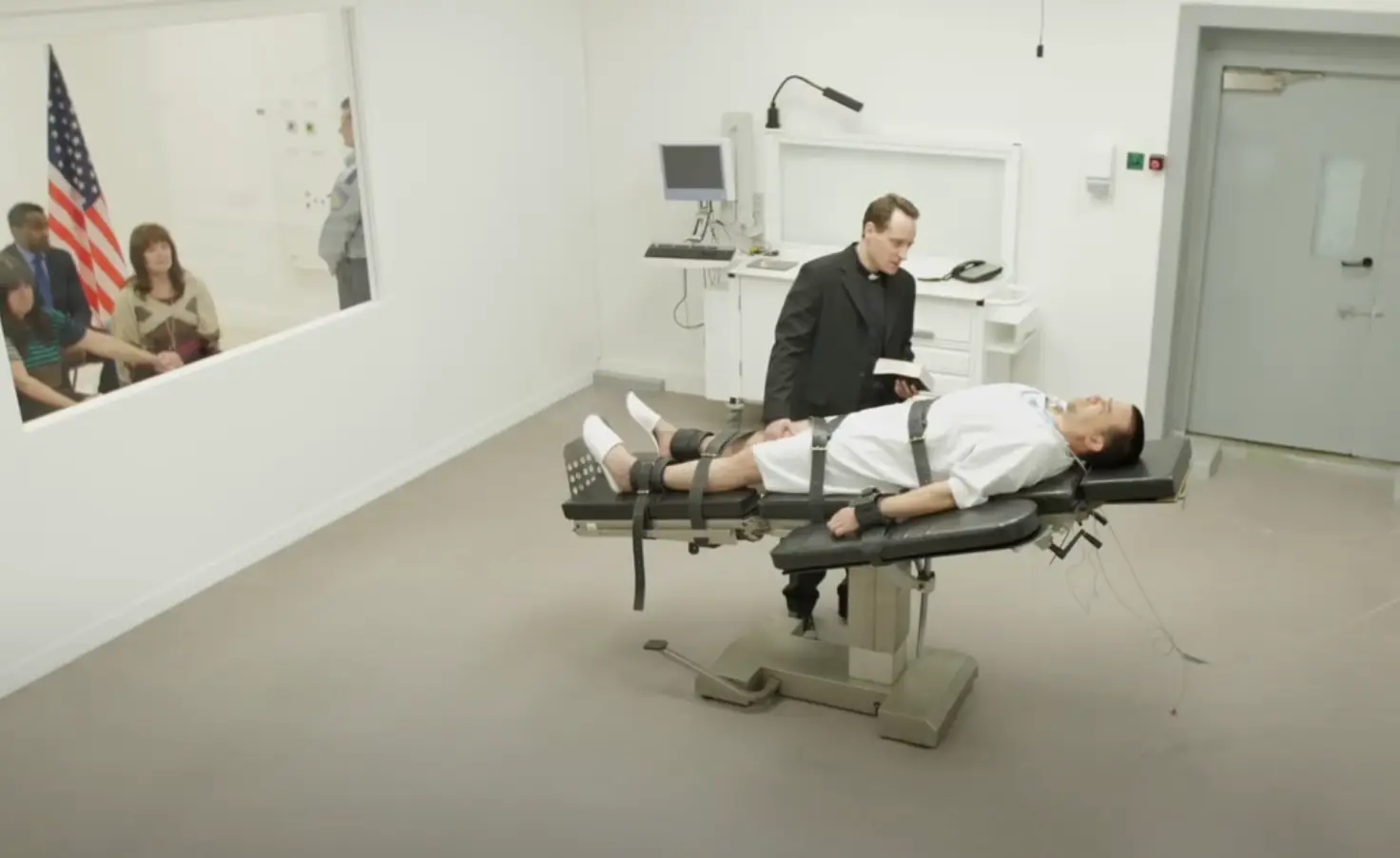 The video shows the lethal injection going wrong.