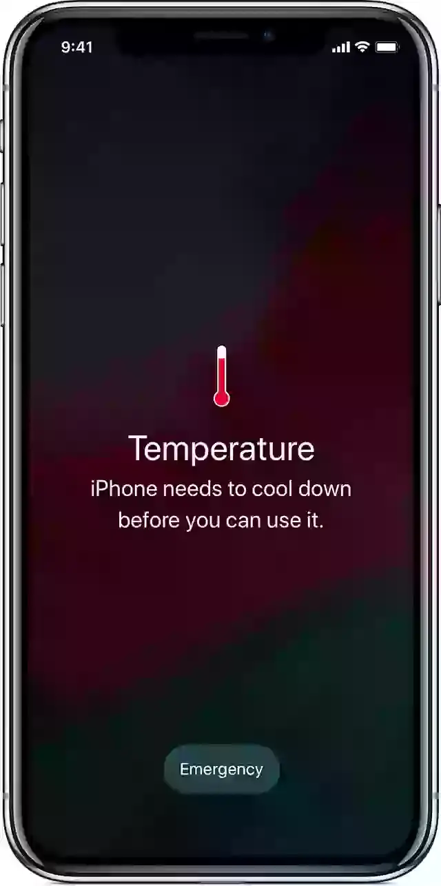 Your phone will likely warn you if it's too hot to use (Apple)