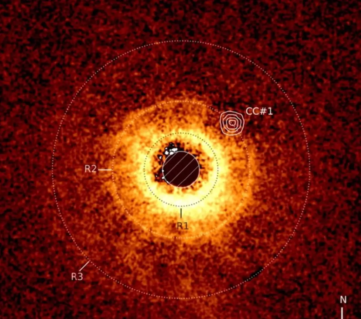 Experts say this is the first time an image of an exoplanet has ever been captured by the telescope (A.-M. Lagrange and al. - Evidence for a sub-jovian planet in the young TWA7 disk, 2025)