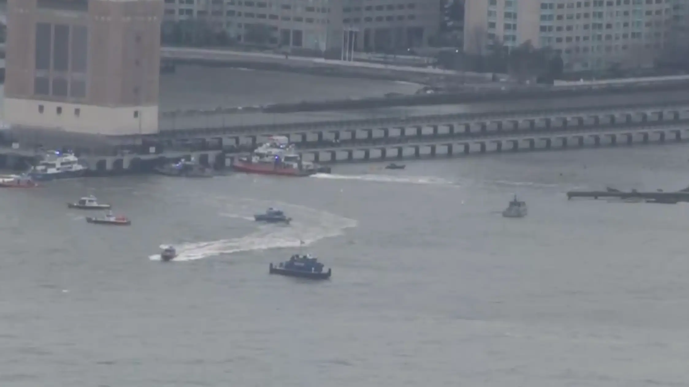 Helicopter crashes into New York’s Hudson River after it ‘split in half’ mid-flight