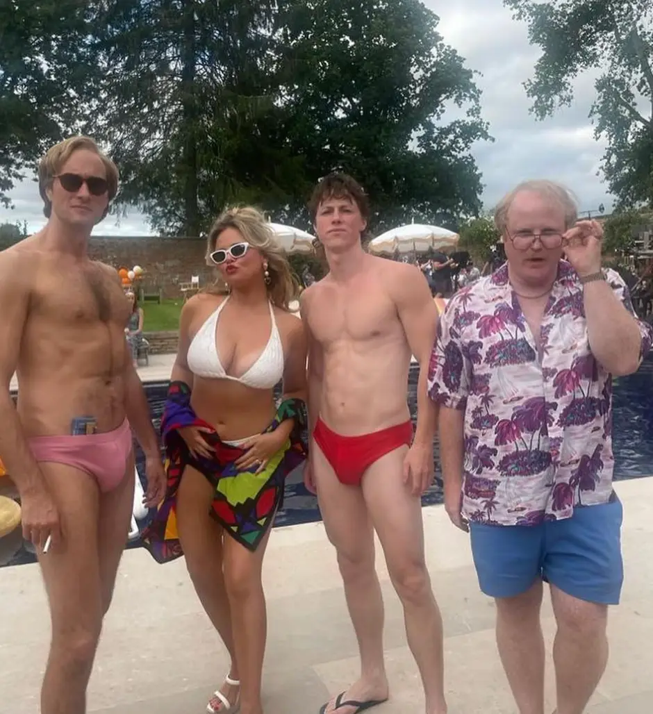 Atack shared BTS of the show. (emilyatack/Instagram)