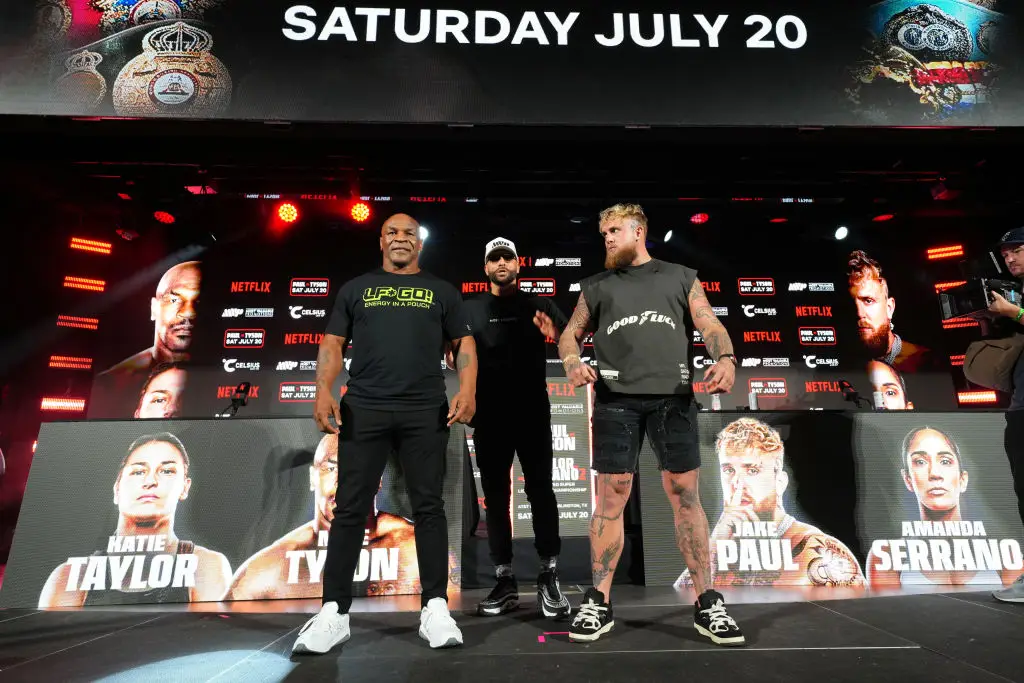 The fight is set to be streamed on Netflix on 20 July. (Cooper Neill/Getty Images for Netflix)