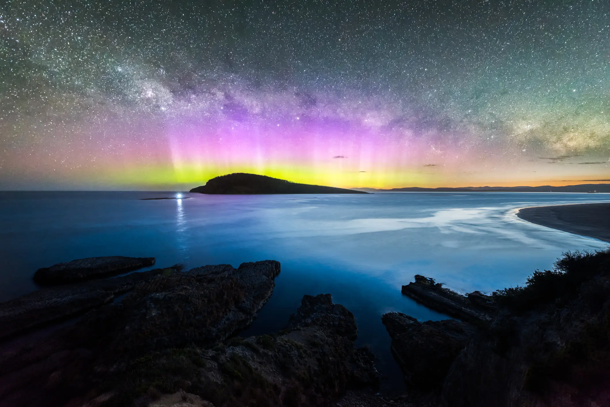 The Southern Lights occur in the Southern Hemisphere. (Getty Stock Image)