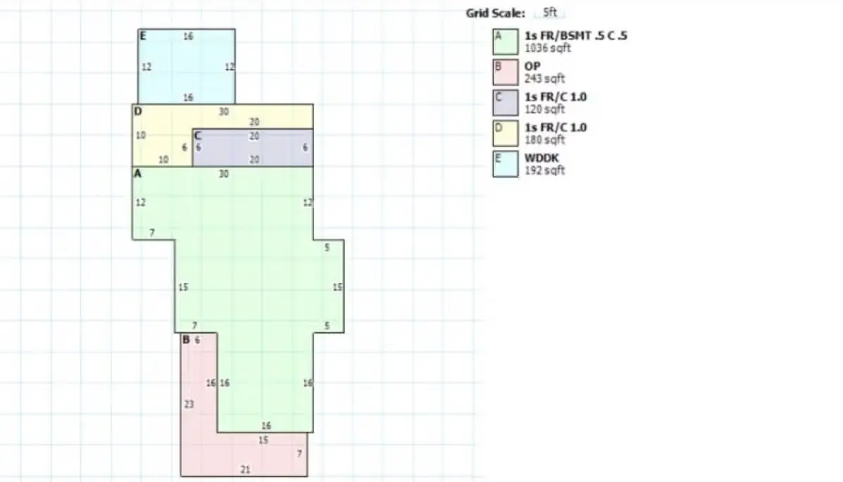 The floor plan of the property in Vinton County (Realtor.com)