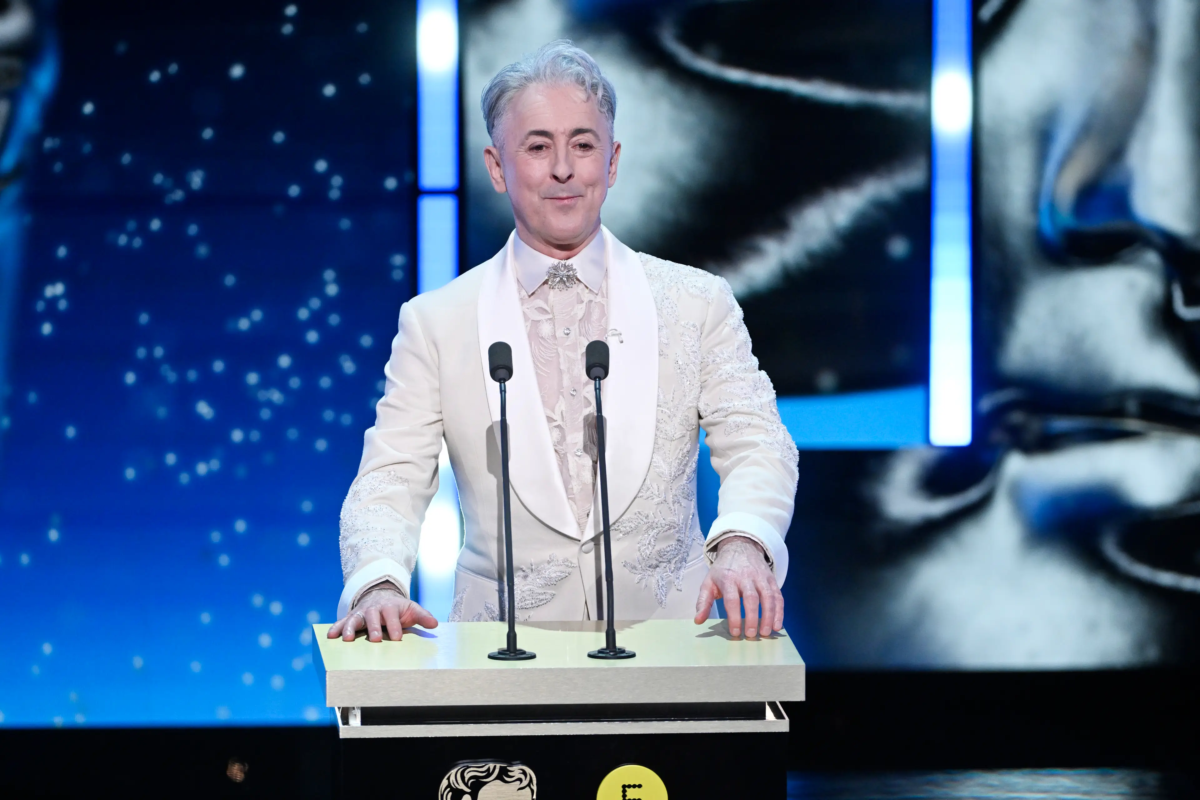 Davidson said some of his tics referenced award show host Alan Cumming (Stuart Wilson/BAFTA/Getty Images for BAFTA)