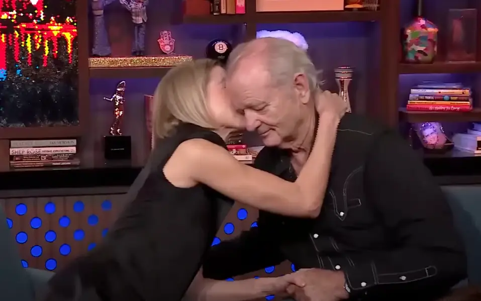 Watts also kissed Murray on the cheek during the programme (Bravo)