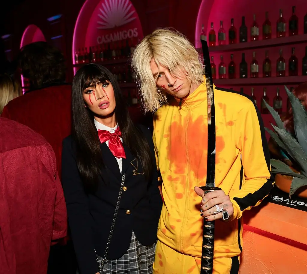 Megan Fox and Machine Gun Kelly were criticised for these costumes at the height of the SAG-AFTRA strike (Matt Winkelmeyer/Getty Images for Casamigos)