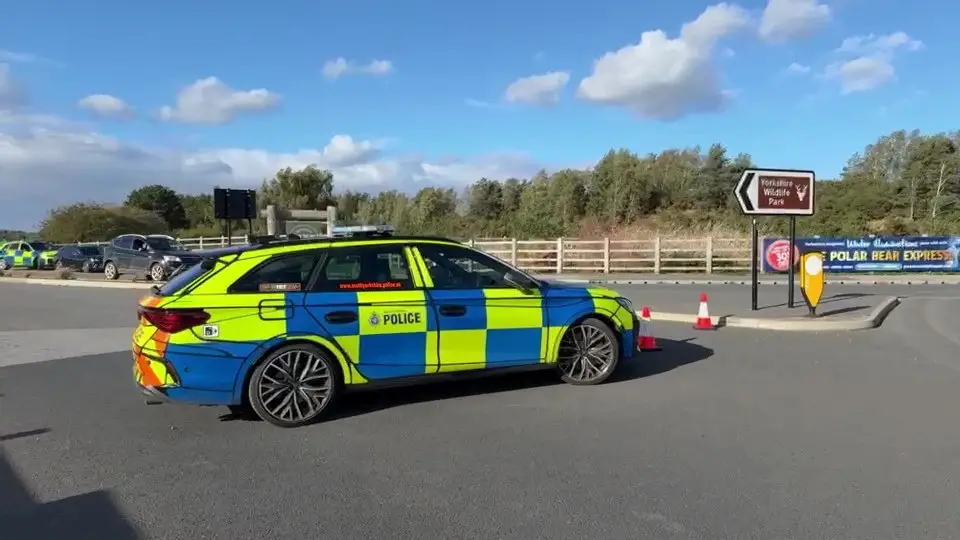 Police at the scene following the incident (SWNS)