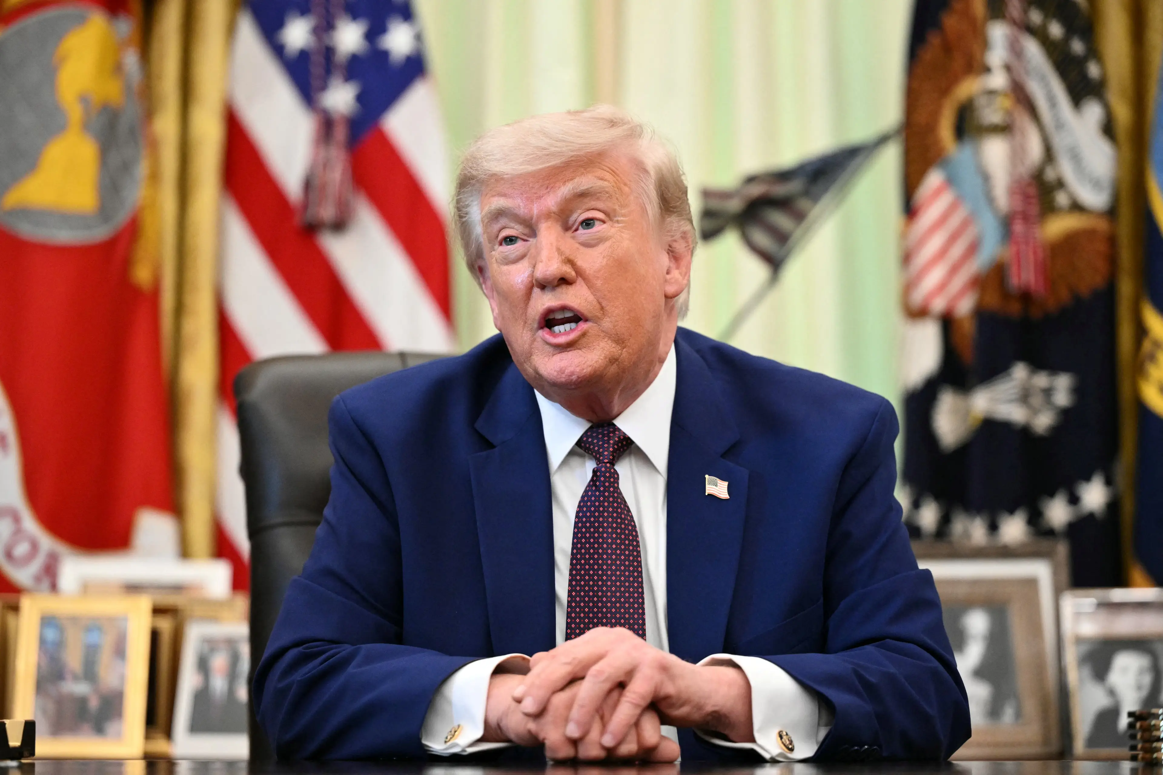 President Donald Trump lashed out in the White House (Mandel NGAN / AFP via Getty Images)