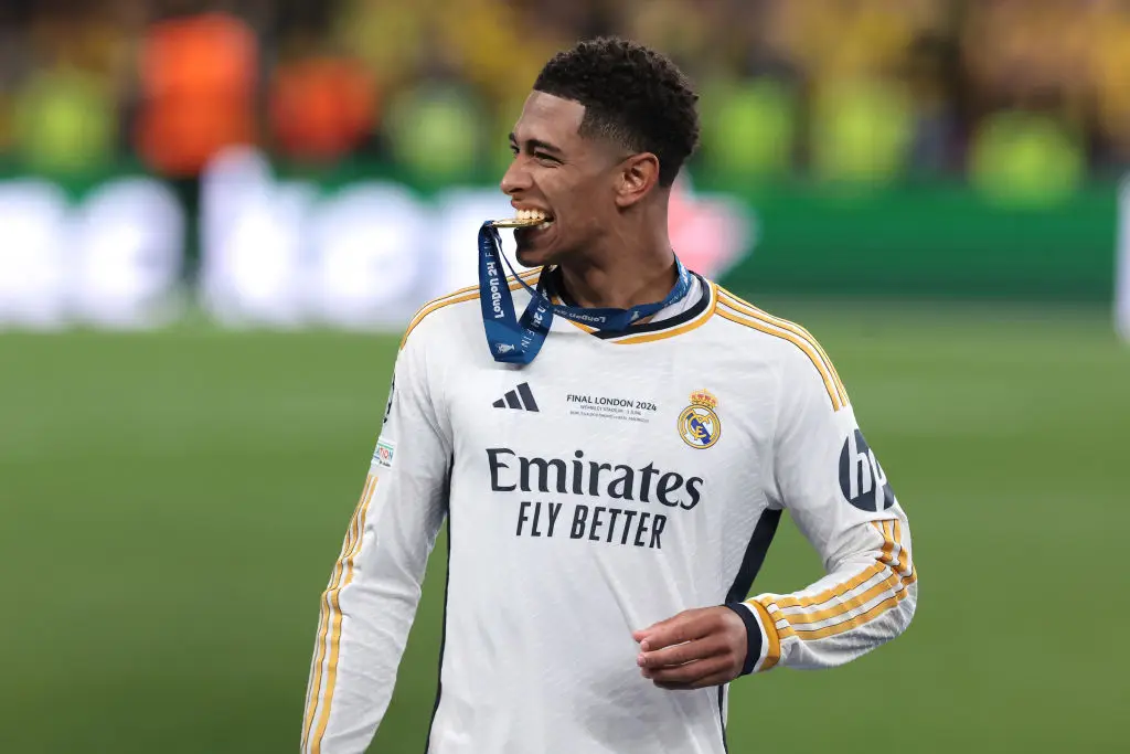 Jude Bellingham doing it after winning the Champions League (Jonathan Moscrop/Getty Images)