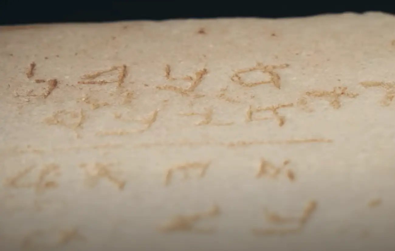 The tablet is written in the long disused language Paleo-Hebrew (YouTube/Sotheby's)